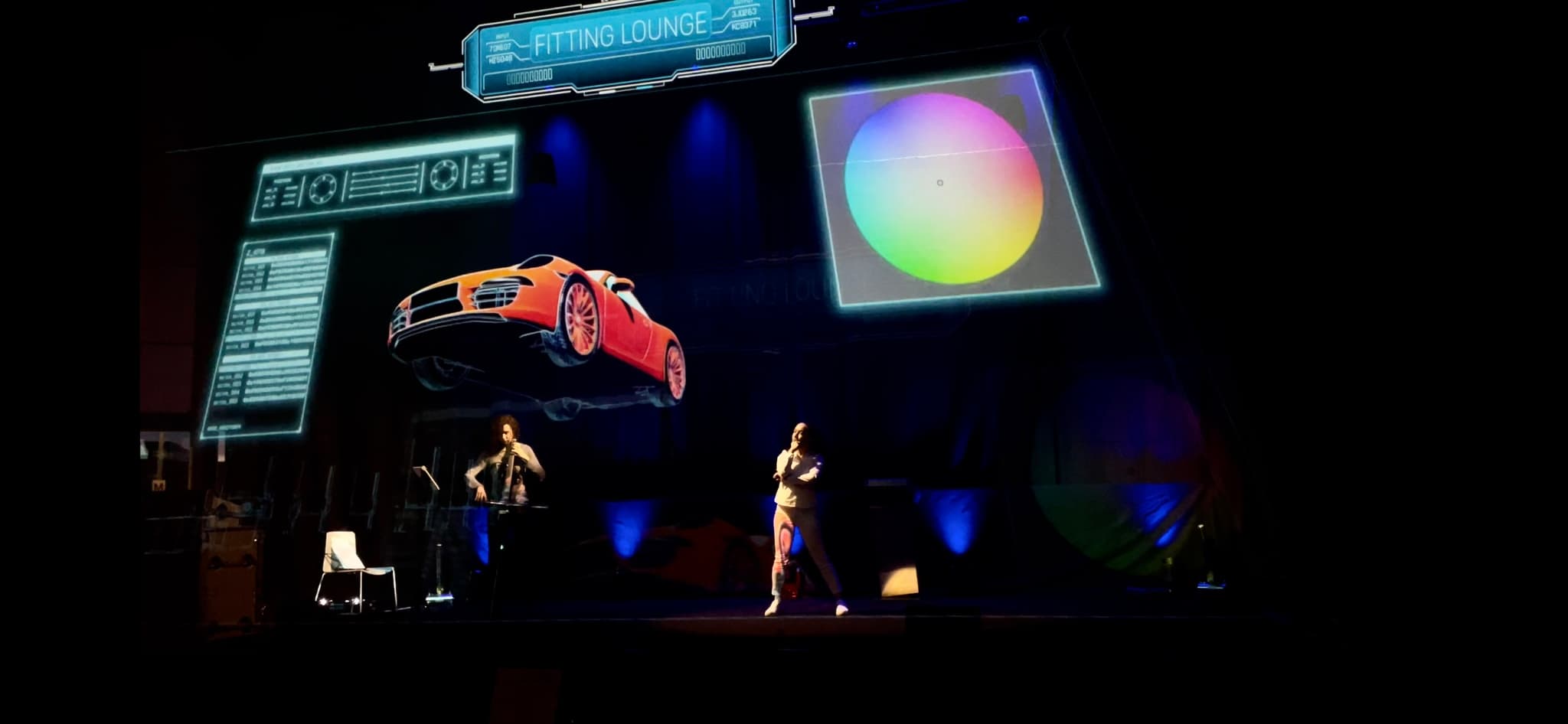 Porsche Augsburg Car Hologramm Show